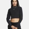 Bluza Nike W Nsw Phnx Plsh Ls Crop Top FN3619-010